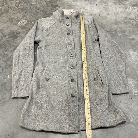 Kuhl Alfpaca Fleece Jacket Savina Button Front Gray Women’s Size Medium - Picture 2 of 8